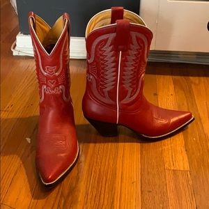 Red Heritage cowboy boots lightly worn